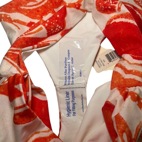 Mara Hoffman Goldie High-Waist Bikini Bottom Red Multi Floral Medium NWT - Picture 3 of 7